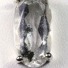 Pendentif serti argent 925 - Quartz à inclusion