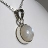 Pendentif serti argent 925 - Pierre de Lune