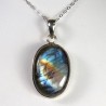 Pendentif serti argent 925 - Labradorite