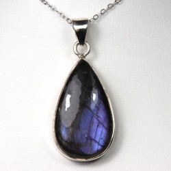 Pendentif serti argent 925 - Labradorite
