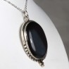 Pendentif serti argent 925 - Obsidienne Œil Céleste