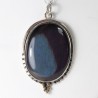 Pendentif serti argent 925 - Obsidienne Œil Céleste