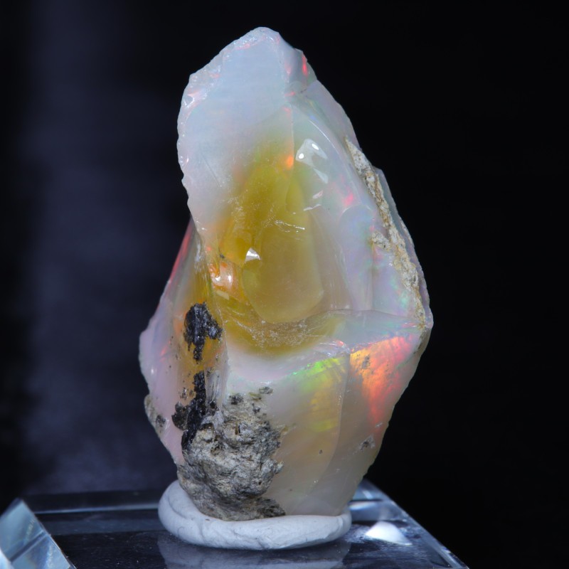 Opale Noble à fantôme d'Opale de feu brute - Wello, Ethiopie ( 8,7 gr )
