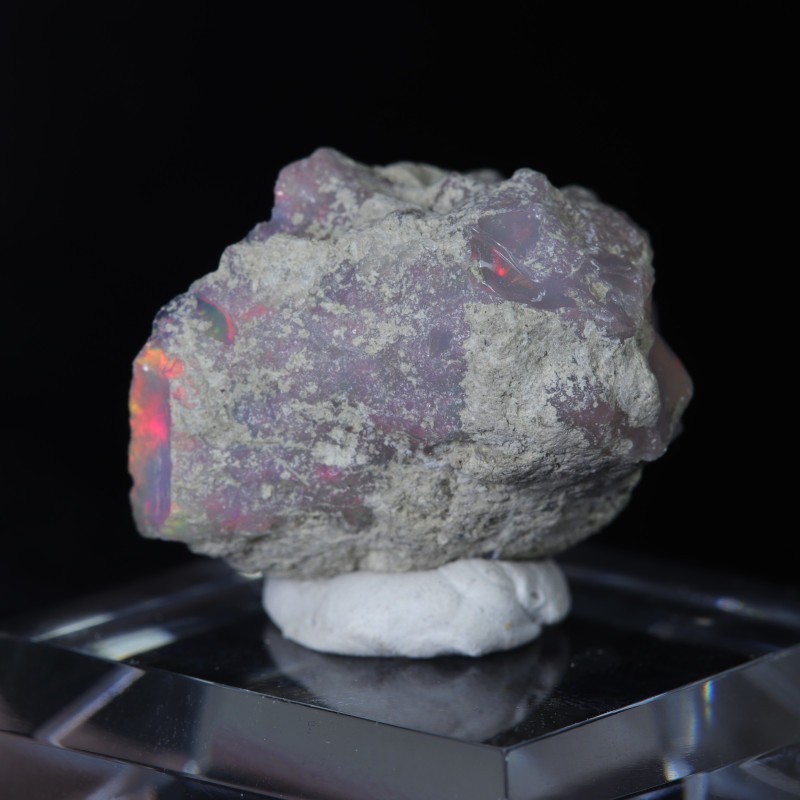 Opale noire Noble brute - Wello, Ethiopie ( 4,6 gr )