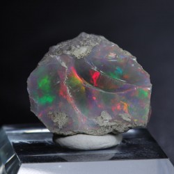 Opale noire Noble brute - Wello, Ethiopie ( 4,6 gr )