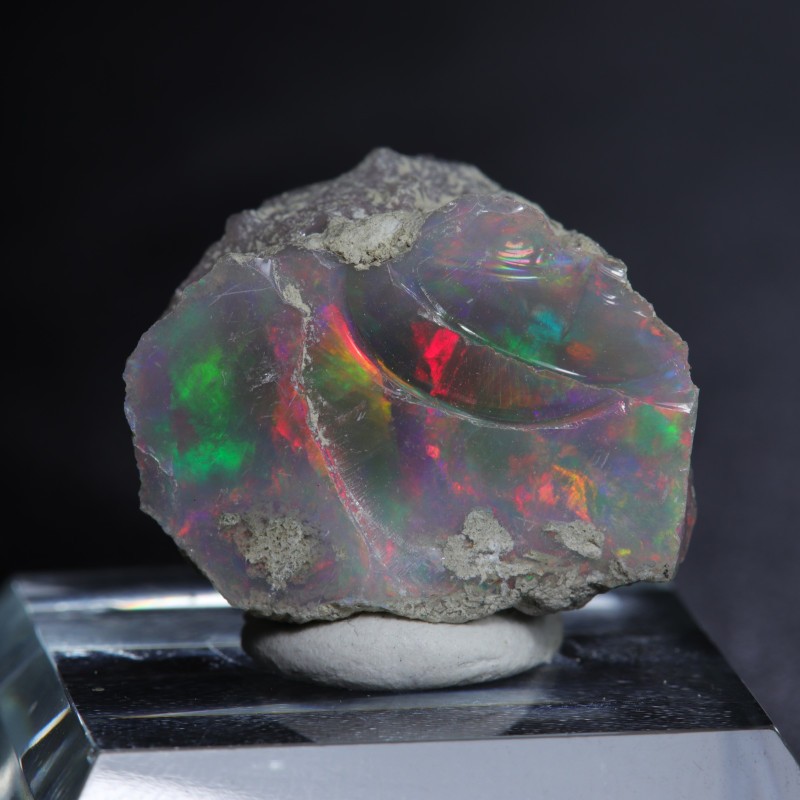 Opale noire Noble brute - Wello, Ethiopie ( 4,6 gr )