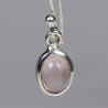 Boucles d'oreilles argent - Quartz Rose