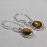Boucles d'oreilles argent - Œil de Tigre