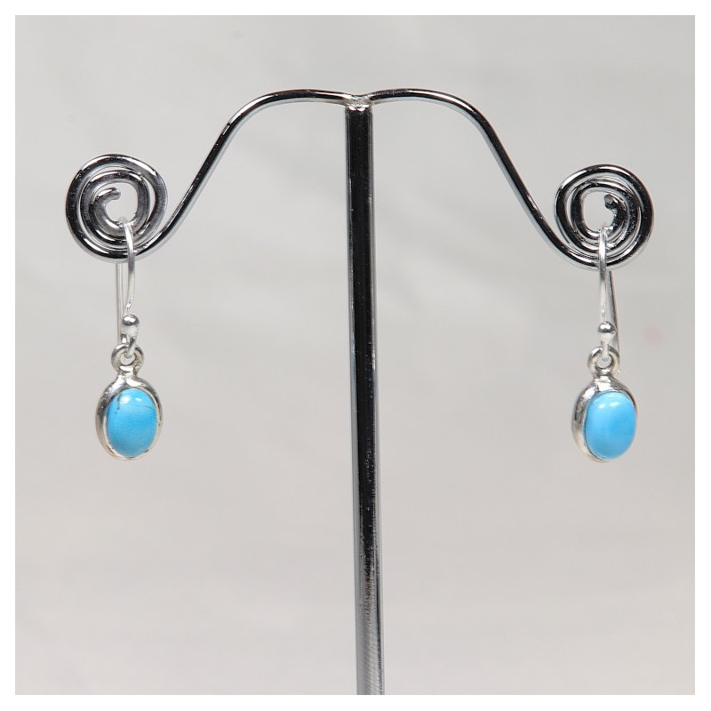 Boucles d'oreilles argent - Turquoise