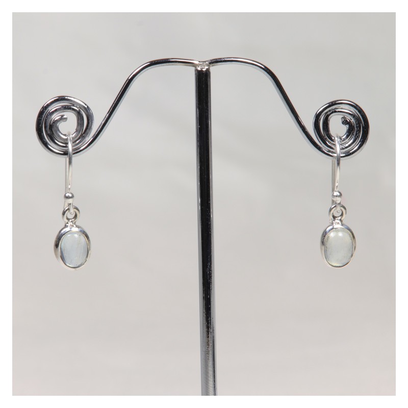 Boucles d'oreilles argent - Aigue Marine