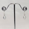 Boucles d'oreilles argent - Aigue Marine