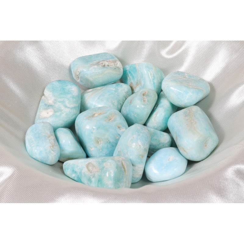 Pierre roulée Aragonite bleue