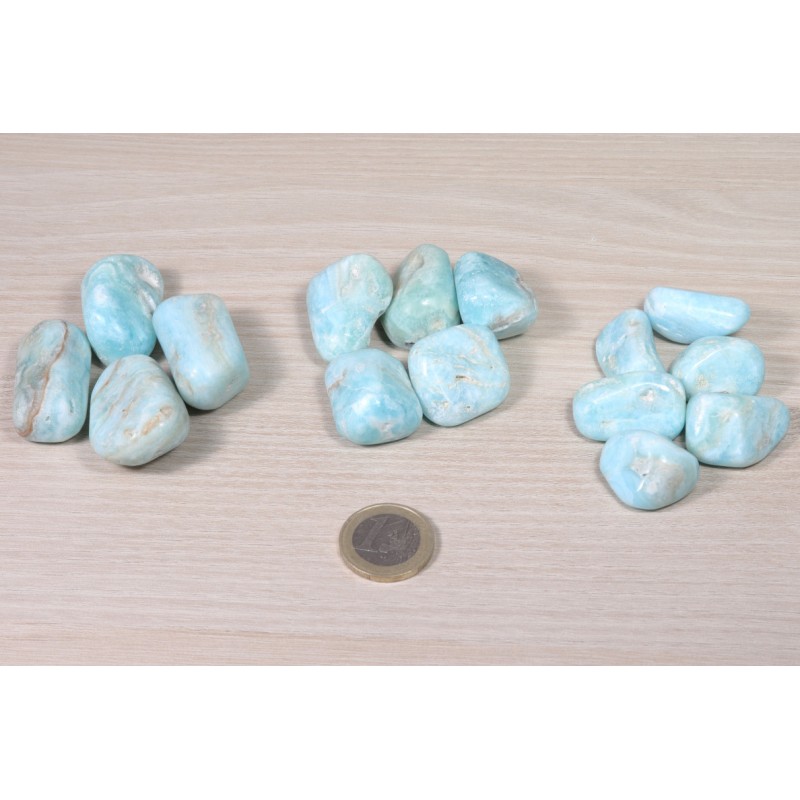 Pierre roulée Aragonite bleue