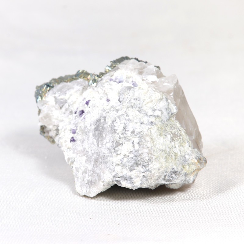 Marcassite sur Calcite - Saint-Peray, Ardèche, France