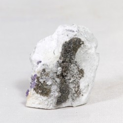 Marcassite sur Calcite - Saint-Peray, Ardèche, France