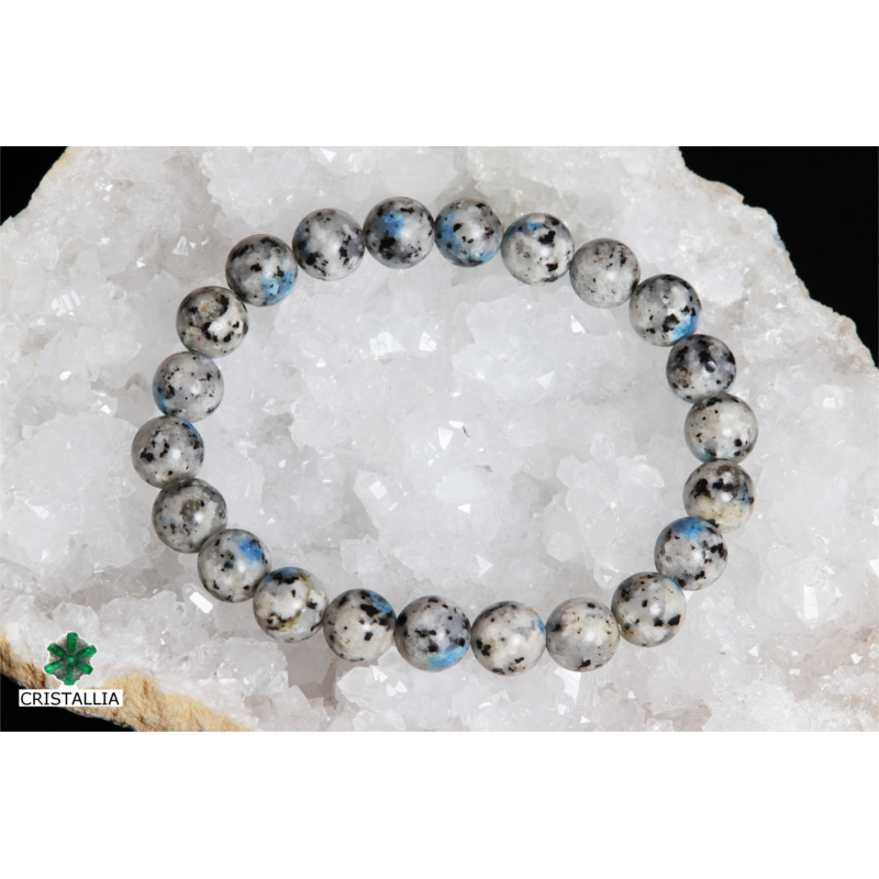 Bracelet perles Granit Azurite K2 6 et 8 mm