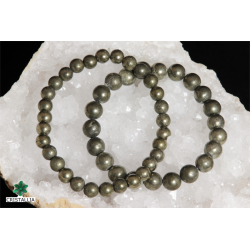 Bracelet perles Pyrite 6 et 8 mm
