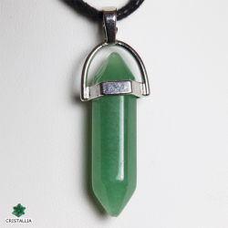 Pierre naturelle Aventurine verte pendentif en pointe