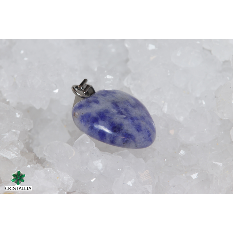 Pendentif coeur sodalite