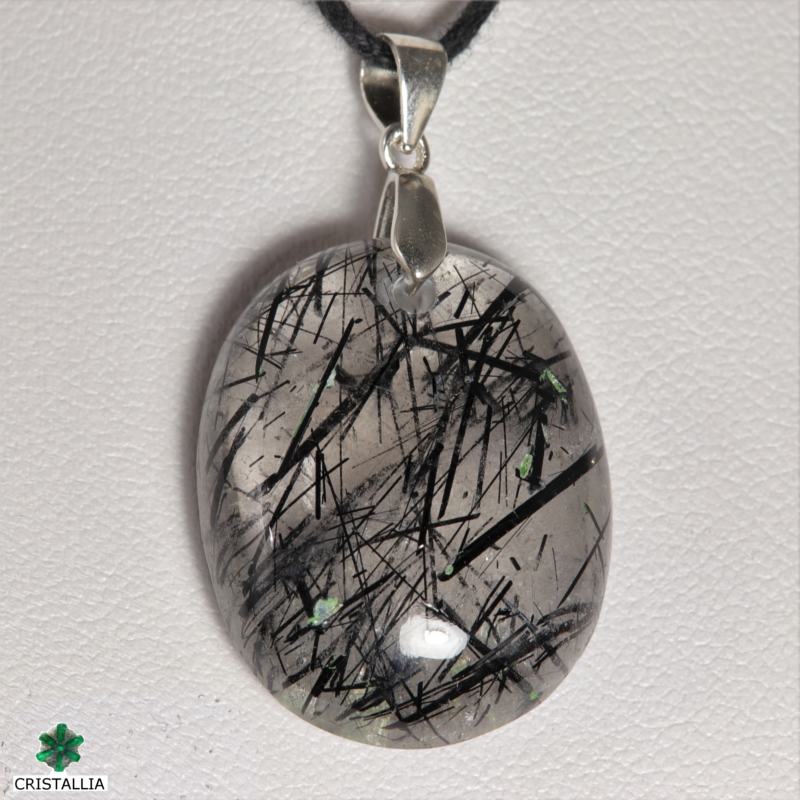 Pendentif Quartz à tourmaline