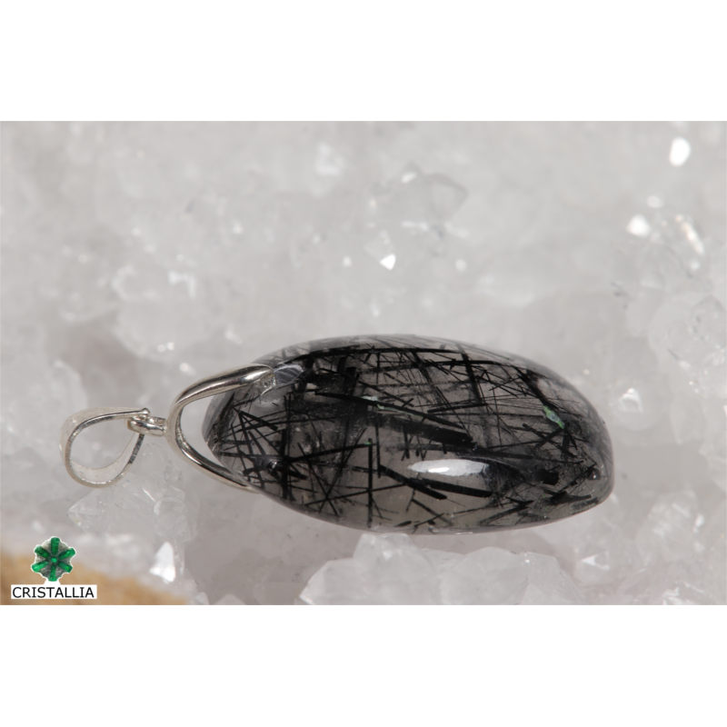 Bijou pierre naturelle Quartz à Tourmaline