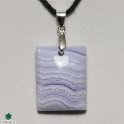 pendentif calcédoine bleue