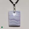pendentif calcédoine bleue