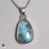 Pendentif Larimar serti argent