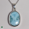 Pendentif Larimar serti argent