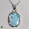 Pendentif Larimar serti argent