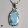 Pendentif Larimar serti argent