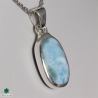 Pendentif Larimar serti argent