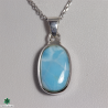 Pendentif Larimar serti argent