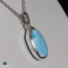Pendentif Larimar serti argent