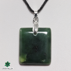 Pendentif Acier - Jade Néphrite