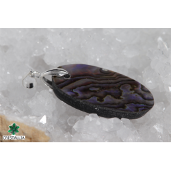 Pendentif Acier - Nacre abalone