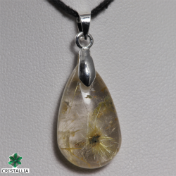 Pendentif Acier - Quartz Rutile