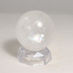 Sphère Quartz - 6.1cm _ cristal de roche - socle inclus