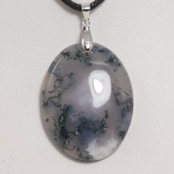 Pendentif Argent - Agate mousse
