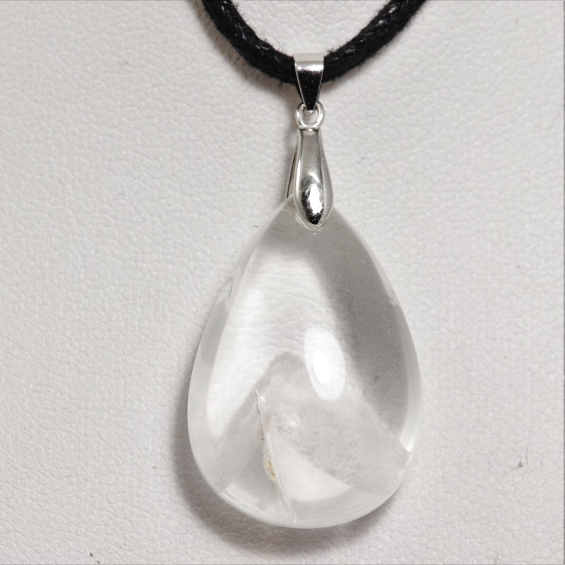 Pendentif argent - Quartz fantôme