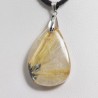 Pendentif Argent - Quartz rutile Hématite