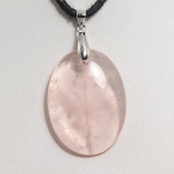 Pendentif Argent - Quartz rose