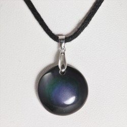 Pendentif Argent - Obsidienne Oeil céleste