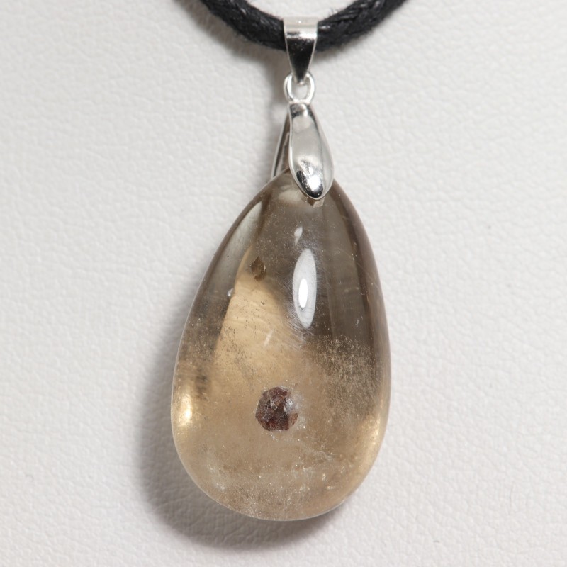 Pendentif Argent - Quartz à Grenat