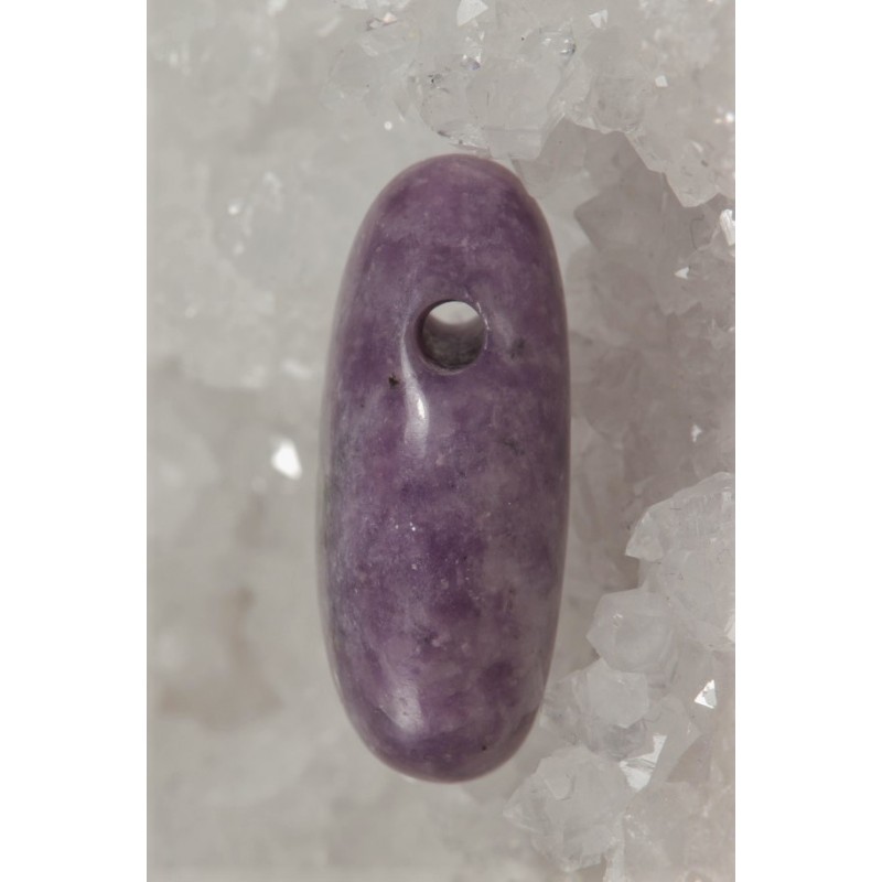 Pendentif Lépidolite pierre percée