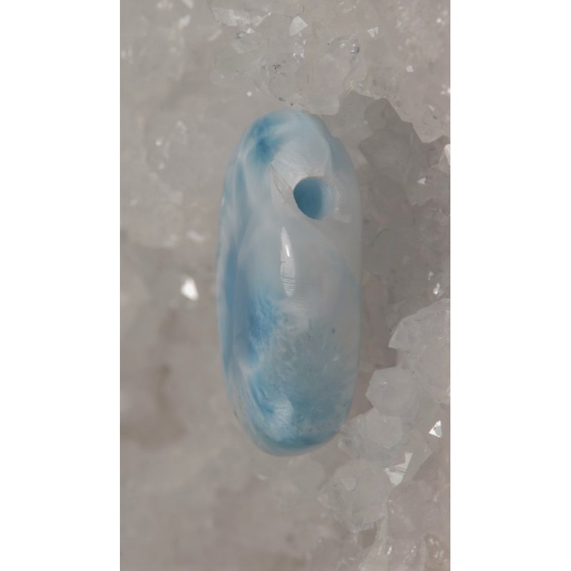 Pendentif Larimar pierre percée