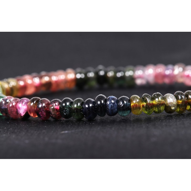 Bracelet Tourmaline arc-en-ciel 6mm