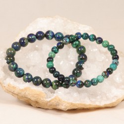 Bracelet perles Azurite-Malachite