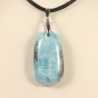 pendentif larimar bélière argent