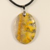 pendentif jaspe bumble bee bélière argent